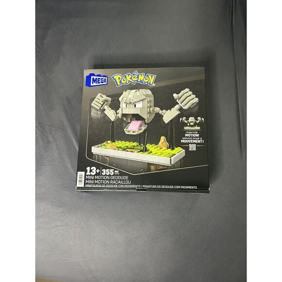 Mega Pokemon Mini Motion Geodude Building Toy Set HWR79 355 Pieces New - Picture 1 of 2